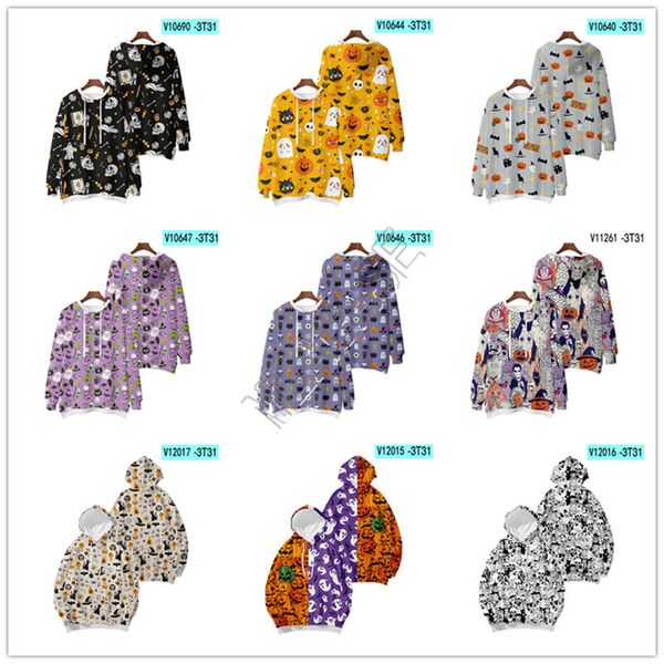 

women halloween hoodie plus size hooded sweater pumpkin skull ghost t-shirt cartoon sweatshirt hallowmas festival party clothing d9714, White