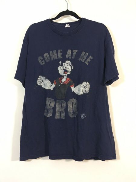 

delta pro weight t shirt popeye come at me bro graphic tee size xl blue