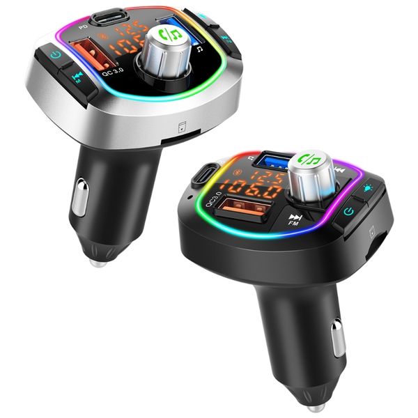 

car bluetooth 5.0 wireless fm transmitter,quick charge with dual usb, pd3.0 b36b