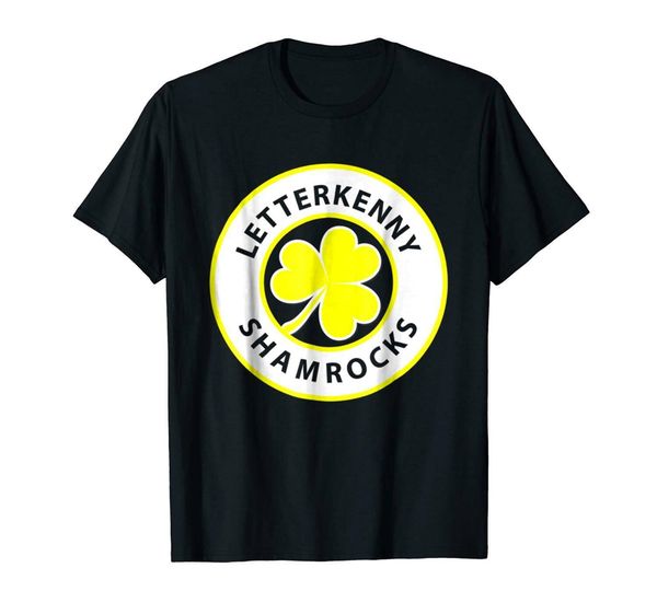 

letterkenny shamrocks 2019 logo black t-shirt s-3xl cotton short sleeve tee shirt