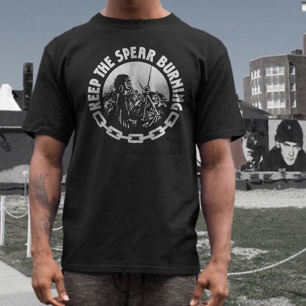 

burning speart shirt screen print short sleeve shirt cotton men t shirt