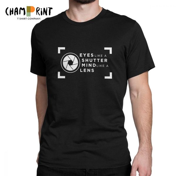 

eyes like a shutter mind like a lens men t shirt pgrapher fashion tee shirt short sleeve t-shirt pure cotton