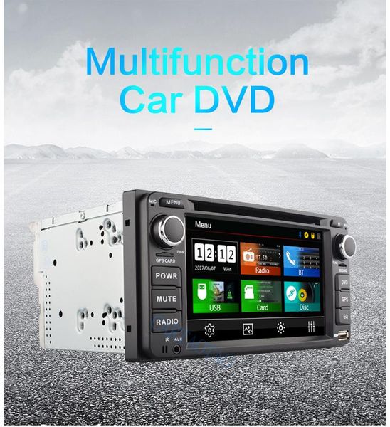 

car dvd disc player 7'' capacitive screen mirror-link multimedia player 2din car stereo radio bluetooth usb2.0 mp5 dvd corolla