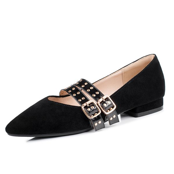 

contracted joker 19 years of age season product with low side with pointed mouth size 43 yards 32 - shallow single woman shoes, Black