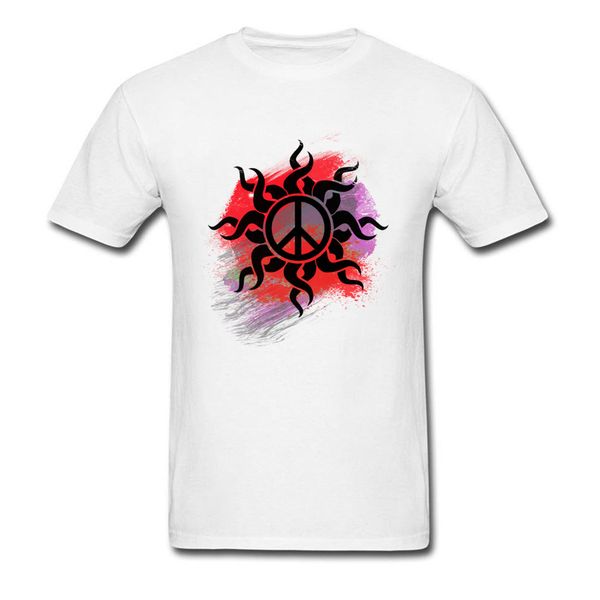 

graphic peace sign with paint design t shirt round collar got men shirt earth day symbol general shirt autumn