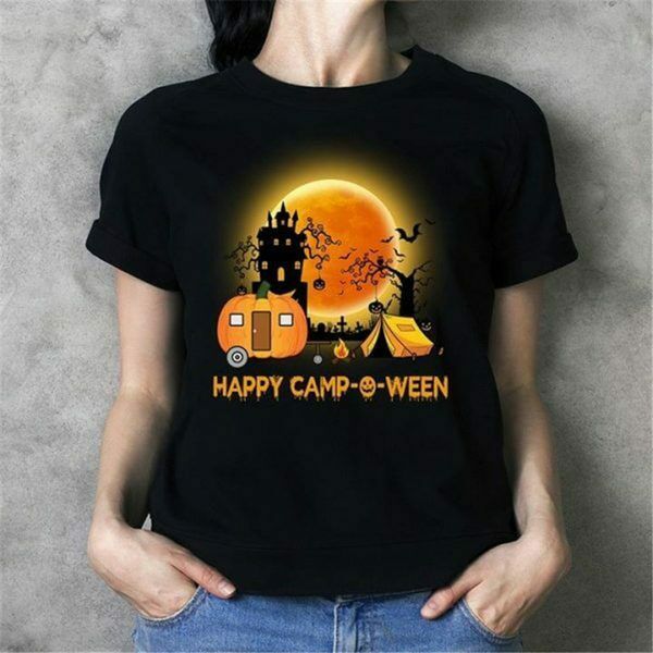 

happy camp o ween halloween camping men t-shirt s-6xl loose size ajax tee shirt