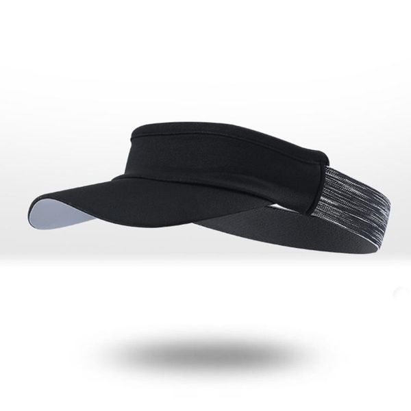 

men women fashion hat camping outdoor sports anti uv running ultralight empty visor cap quick dry beach hiking sunscreen, Blue;gray