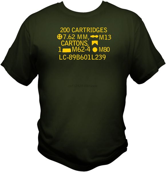 

2020 summer men t-shirt 7.62 nato 308 ammo can t shirt m4 ar15 m16 molon labe morale patch sniper(2
