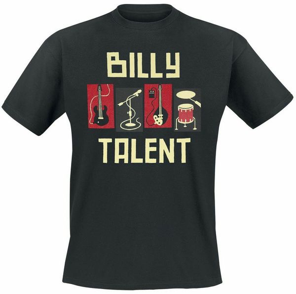

billy talent instruments tee t shirt black summer style t-shirt