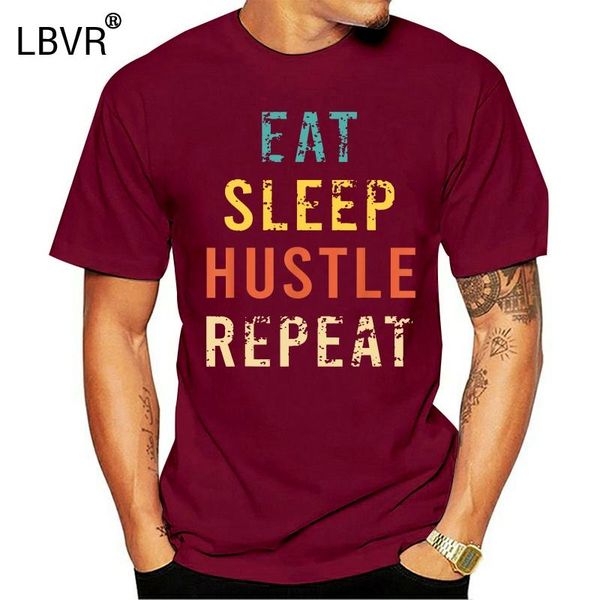 

retro eat sleep hustle repeat shirt ceo entrepreneur hustler t-shirt fashion design ing, White;black