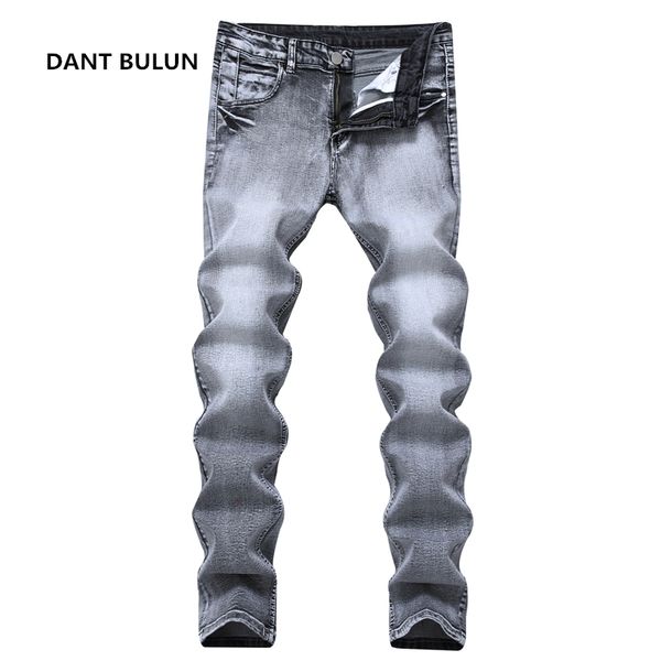 

2020 spring new fashion jeans men slim trousers pants stretch vintage plus size clothing dropshipping, Blue