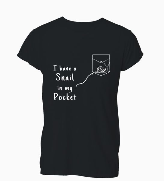 

new men t shirt fashion popular style man i have a snail in my pocket cute t-shirt mens