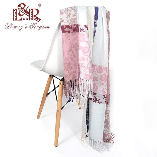 

scarves 2021 cashmere women scarf print winter foulard femme bufanda mujer bandana shawl, Blue;gray