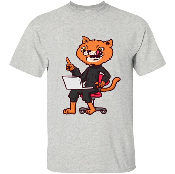 

printing cat the hacker mens t-shirt mens t shirt men's tshirt clothing cotton fit male oversize 5xl 2020 design