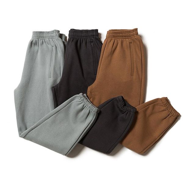 

2020 new west season 6 solid color men 100 cotton sweatpants high street joggers casual streetwear men trousers, Black