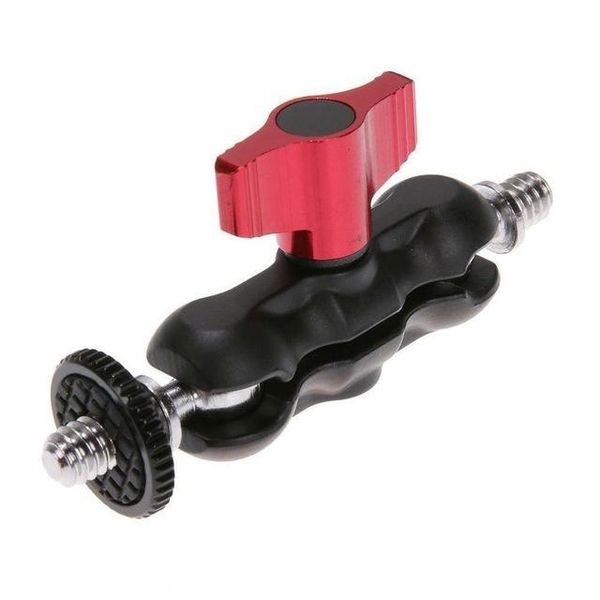 

p studio accessories aluminum double ball head shoe mount adapter magic arm 1/4 screw portable gps phone lcd monitor dv video light