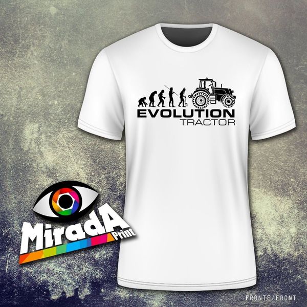 

t-shirt evolution tractor trattore same brand 2019 fashion summer male short sleeve tee homme street custom shirt printing