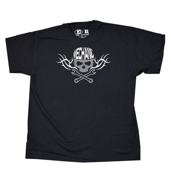 

mechanic tribal tatoo skull crosswrench t shirt birthday gift present wrench tool car repair men t shirt