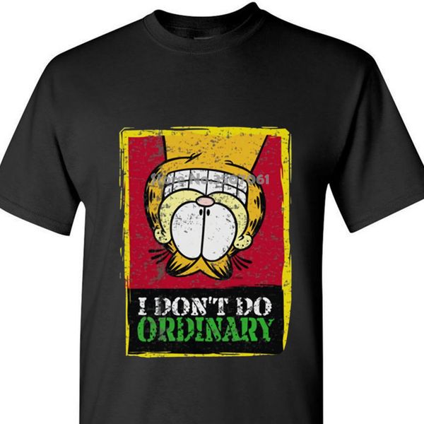 

2018 summer winter men's t shirt fashion garfield men's i don't do ordinary t-shirt charcoal coat clothes