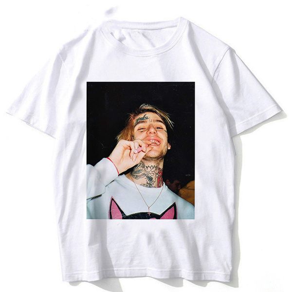 

new lil peep graphic man white t shirt hip hop men cool camisets mujer vintage vogue streetwear cotton tees