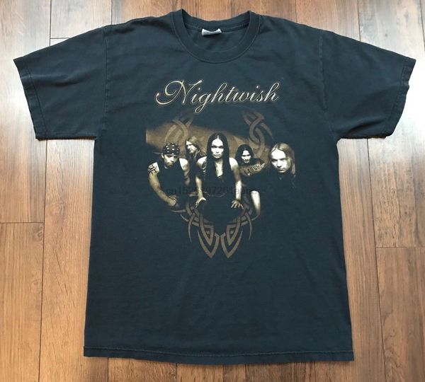 

vintage nightwish t-shirt sz m tour an angel by my side once 2005 metal