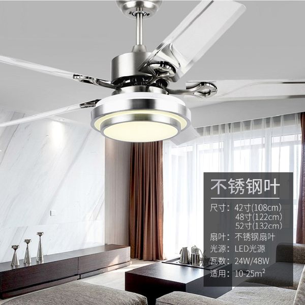 

stainless steel ceiling fan lightmodern electric fan ceiling lightled remote control light