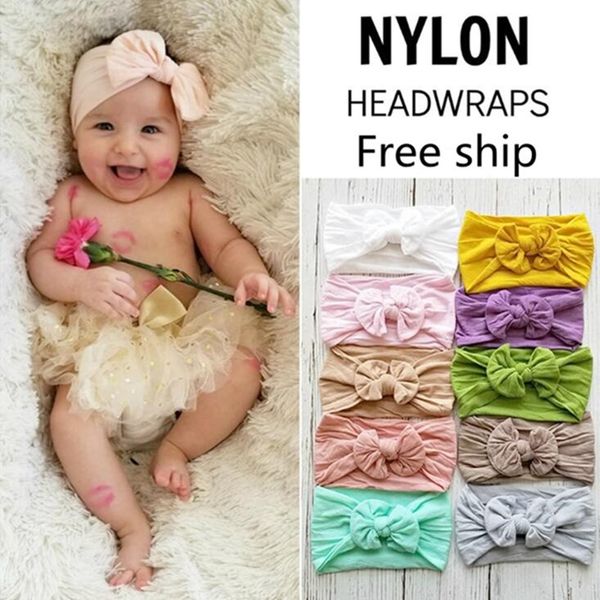 

kids pure color headbands ribbon bows hair fashion boutique hair band soft and comfortable fabric headband hair accessories wy604-aq, Silver