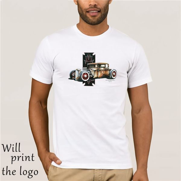 

velocitee mens t-shirt 30's 5 window rat rod muscle car v8 pos-303