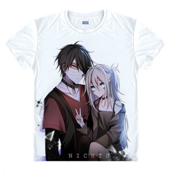 

ангелы смерть футболка zack рейчел гарднер косплей t shirt slaughter satsuriku нет tenshi футболки новых японского аниме tee shirt