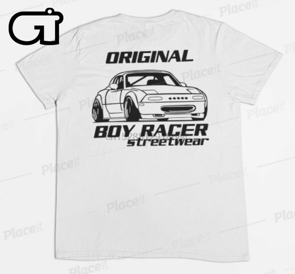 

mens mazda mx5 eunos original boy racer streetwear white t shirt
