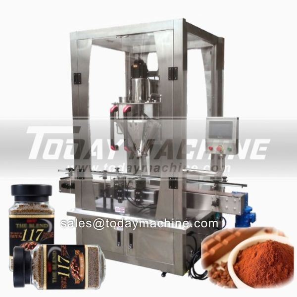 

auger protein powder filler bottling line / powder bottle packing system filling machine