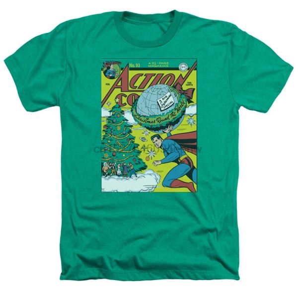 

action comic cover no. 93 superman christmas heather t-shirt all sizes