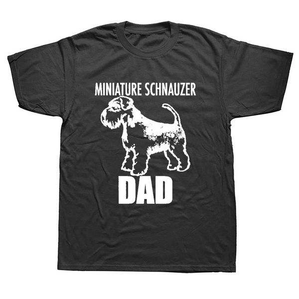 

novelty schnauzer dad dog t-shirt mens short sleeves oversized streetwear hip hop printed t shirts tees