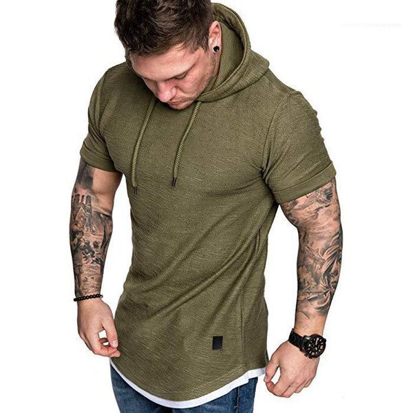 

tees fashion solid color sport casual mens 2020 luxury designer tshirt summer short sleeve hooded, White;black