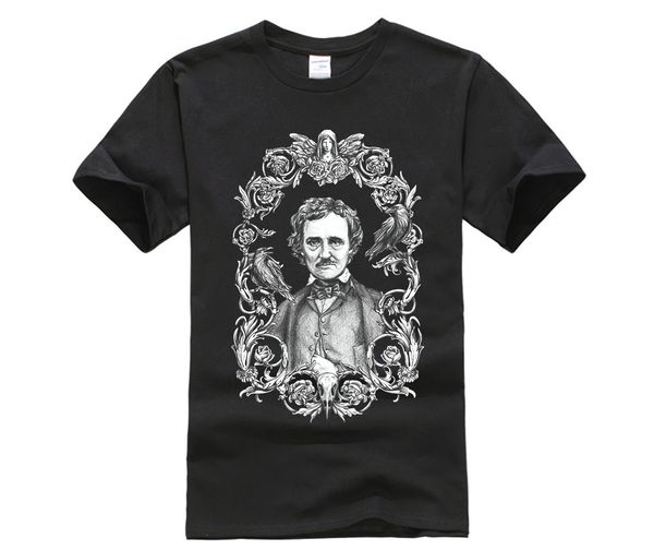 

edgar allan poe and the funky raven t shirt men summer custom short sleeve cotton fashion 2019 trend t-shirt