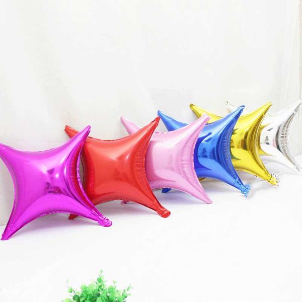 

10pcs 10inch four-pointed star balloons aluminium foil ballon wedding & engagement grand event first communion party decor