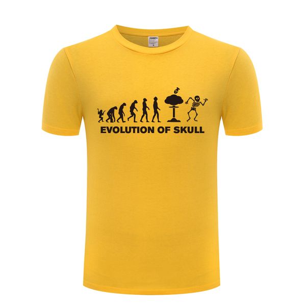 

evolution of skull novelty creative men's t-shirt t shirt men 2018 new short sleeve o neck cotton casual tee