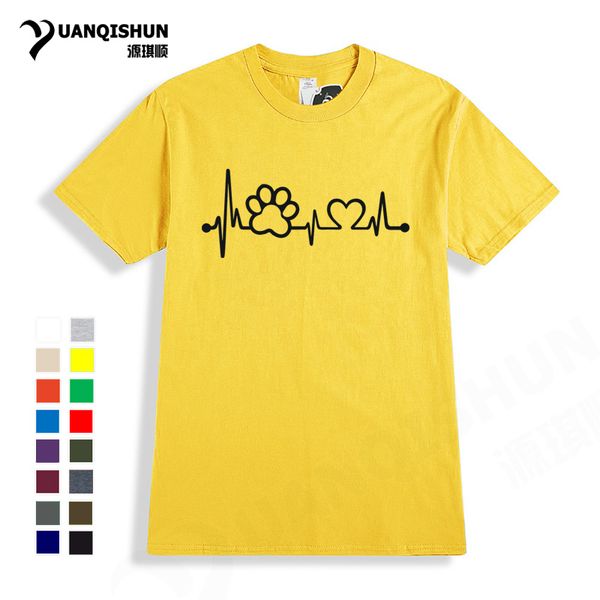 

heartbeat lifeline dog cat tshirt heart rate line t-shirt 16 colors cotton casual funny t shirt halajuku tees