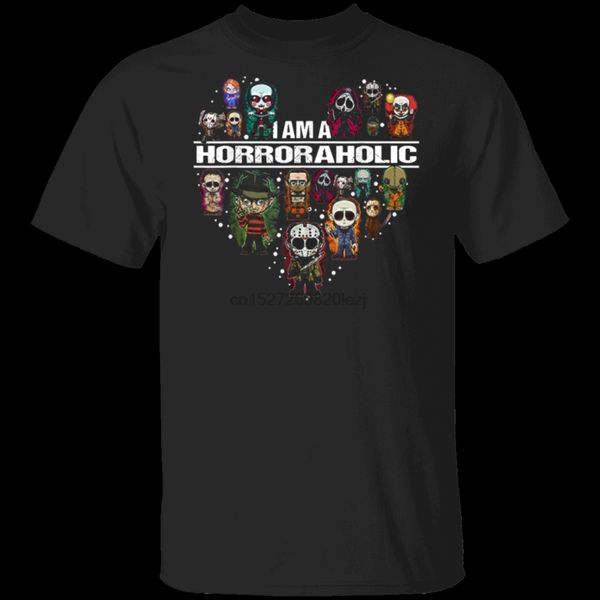 

mens смешной horror halloween я horroraholic t shirt размер m 3xl