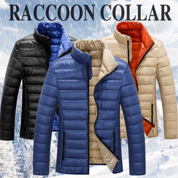 

clearance winter down parkas mens ultralight white duck down jackets coats men lightweight keep warm jacket men overcoats, Black