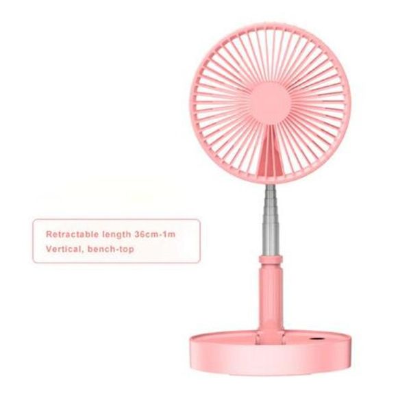 

portable foldable telescopic floor fan usb rechargeable multi-function mini deskfan adjustable angle outdoor air cooling fan