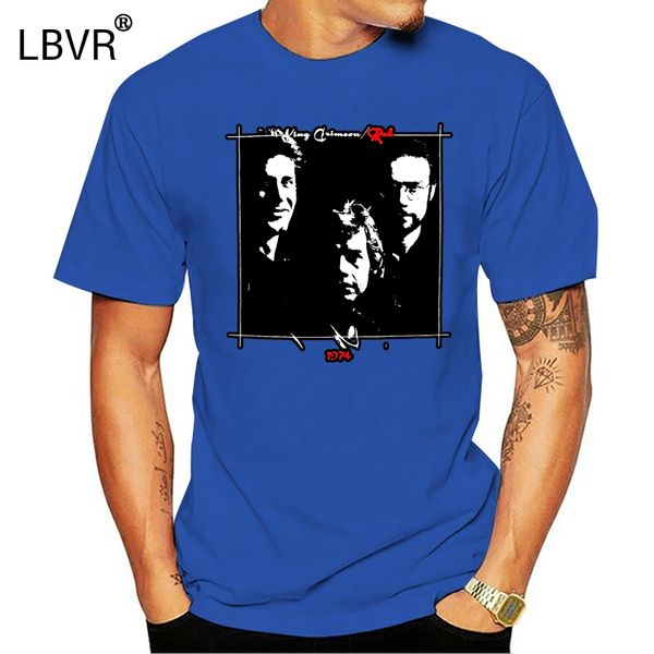 

short sleeves cotton fashion t shirt king crimson men red t-shirt small black