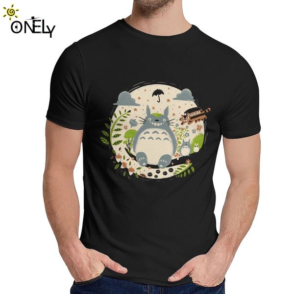 

o-образным вырезом мой сосед тоторо волшебный лес футболка сумасшедший для man natural cotton la camiseta большой размер