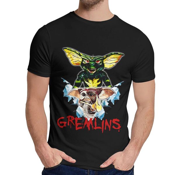 

o-образного вырез мультфильм печати тенниска досуг люди tee shirt ужасы гремлины монстр mogwai soft graphic человек