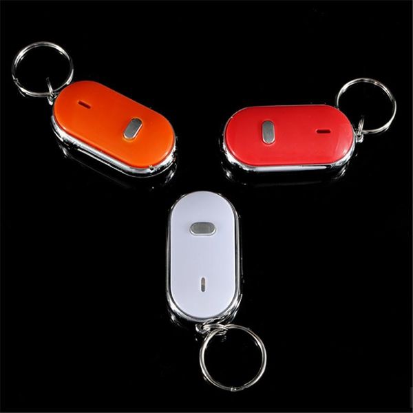 

12pcs led whistle key finder with key chain discoverer detector prevent key lost inductor whistle sound control