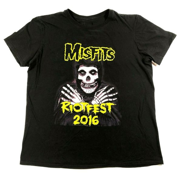 

the misfits reunion shirt mens l riot fest 2019 danzig pop punk skeleton logo loose size tee shirt