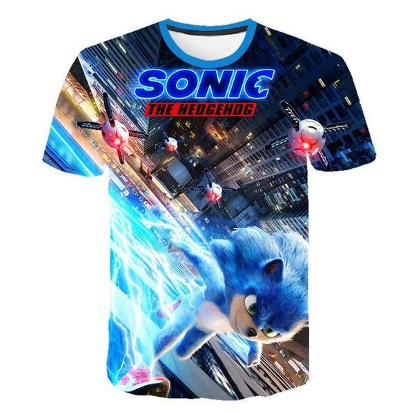 

3d cartoon sonic game print costume boys girls summer 3d print shirts horror horror graphic men clothing
