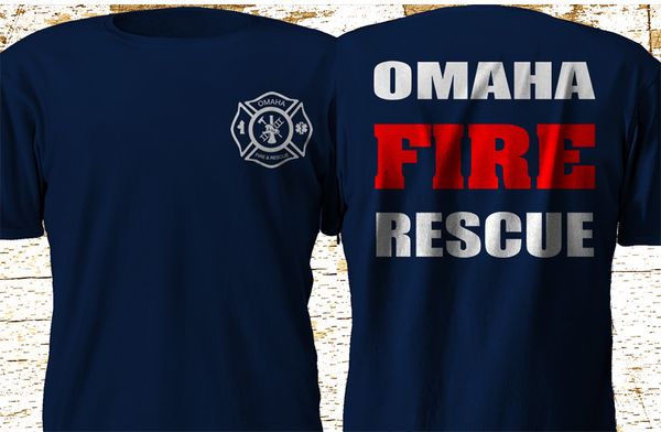 

new omaha nebraska fire rescue department firefighter navy 2019 new summer men fashion tee cotton t shirts