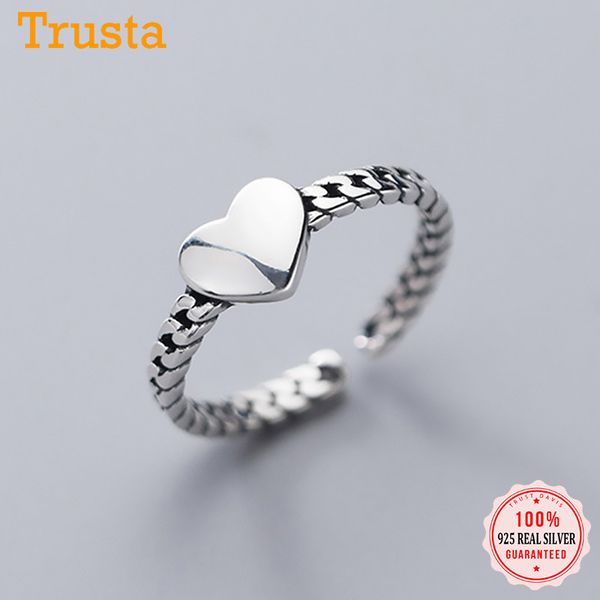 

trustdavis real 925 тайских серебряные романтичные подвески любви сердца с раскрытием кольца для женщин свадьба s925 jewelry da1606, Golden;silver