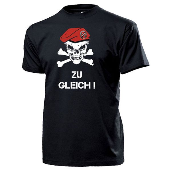 

2019 new summer fashion men tee shirt german army beret skull fearless after front battle cry badge soldier reservist casual
